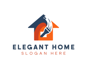 Home Improvement Paint Brush logo design