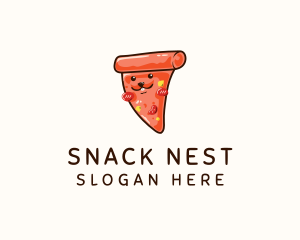 Rabbit Pizza Slice logo design