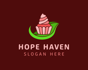 Sweet Cupcake Leaf logo