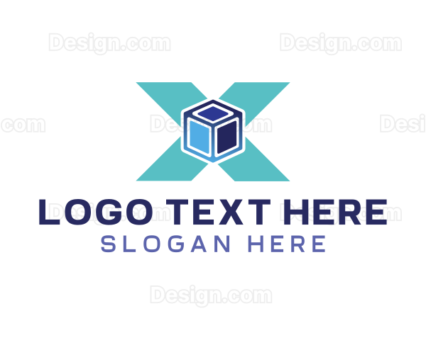 Blue Cube X Logo