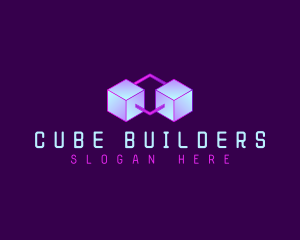 Interlinked Tech Cube logo design