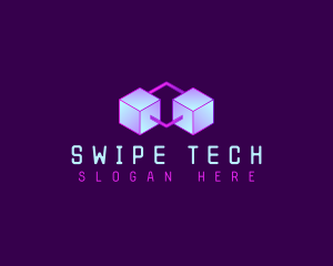 Interlinked Tech Cube logo design