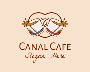 Love Cafe Drinks  logo design