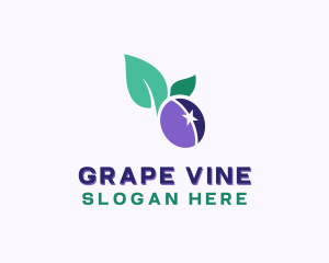 Organic Plum Fruit logo design