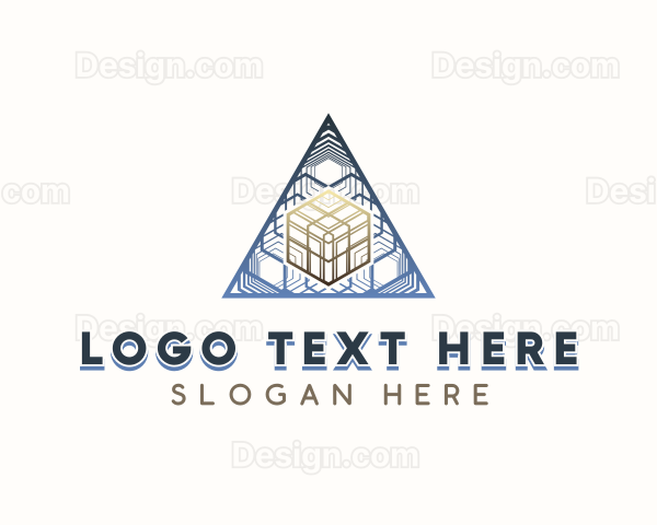 Technology Pyramid Cube Logo