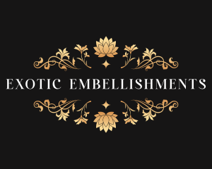 Botanical Floral Ornament logo design