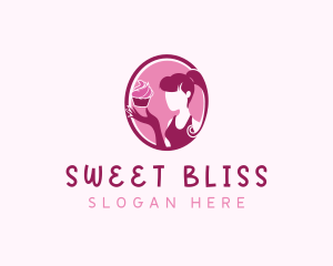 Cupcake Pastry Lady logo design