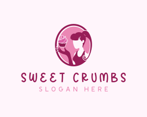 Cupcake Pastry Lady logo design