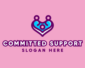 Family Heart Support logo design