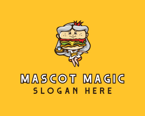 Burger Diner Mascot logo