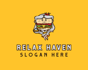 Burger Diner Mascot logo