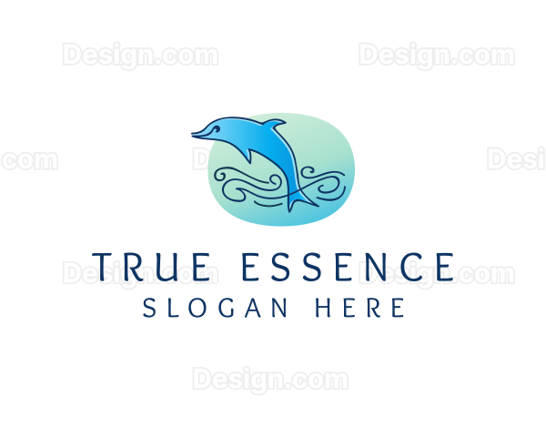 Marine Ocean Dolphin Logo