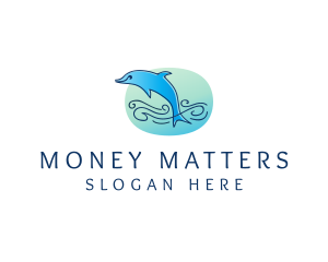 Marine Ocean Dolphin  Logo