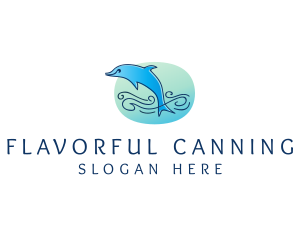 Marine Ocean Dolphin  logo design