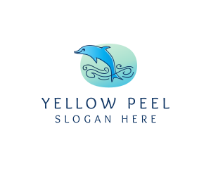 Marine Ocean Dolphin  logo design