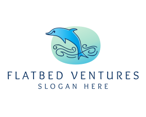 Marine Ocean Dolphin  logo design