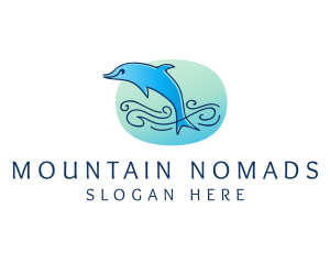 Marine Ocean Dolphin  logo design