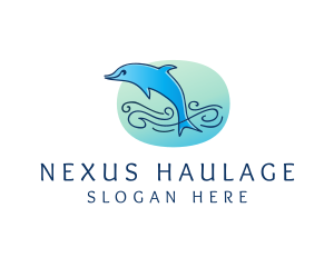 Marine Ocean Dolphin  logo design