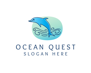 Marine Ocean Dolphin  logo