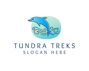 Marine Ocean Dolphin  logo design