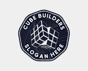 Rubik's Cube Badge logo design