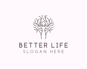 Tree Woman Beauty logo design