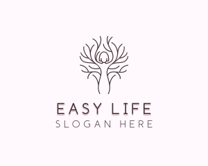 Tree Woman Beauty logo design