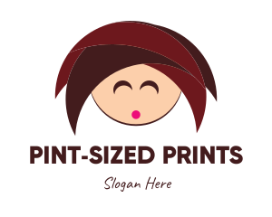 Cute Girl Cartoon logo