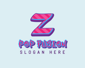 Pop Graffiti Art Letter Z logo