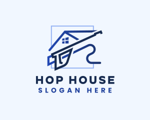 House Pressure Wash Cleaner logo design