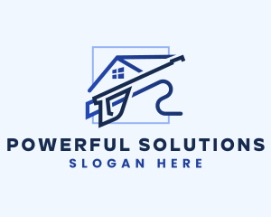 House Pressure Wash Cleaner logo design