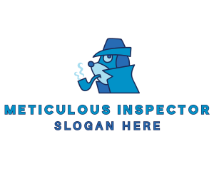 Smoking Dog Detective logo design