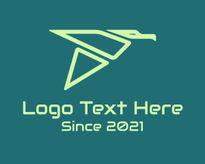 Green Geometric Bird logo