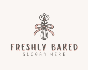 Whisk Ribbon Baking logo design