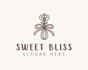 Whisk Ribbon Baking logo design