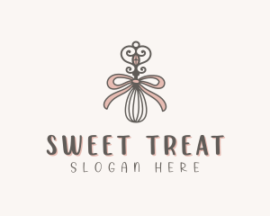 Whisk Ribbon Baking logo design