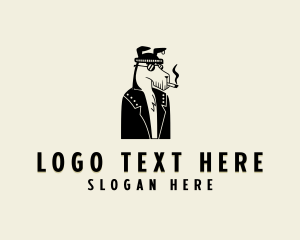 Smoking Dog Pet logo