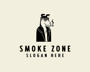 Smoking Dog Pet logo design