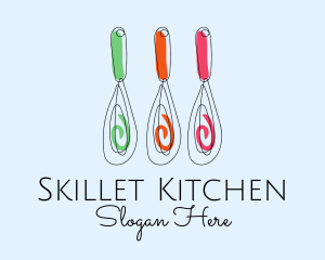 Baking Whisk Culinary  logo design