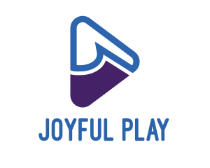 Blue & Purple Play logo design