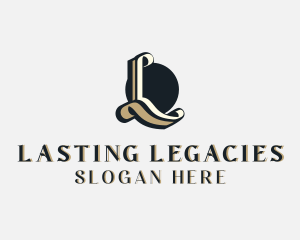 Vintage Boutique Hotel Letter L logo design