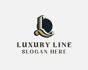 Vintage Boutique Hotel Letter L logo design