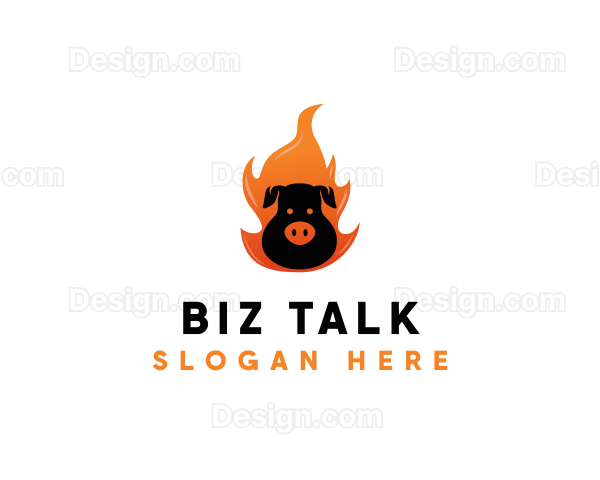 Grill BBQ Flame Logo