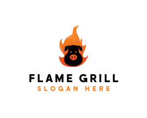 Grill BBQ Flame logo