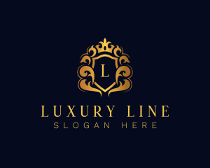 Royal Luxury Crown Shield logo design