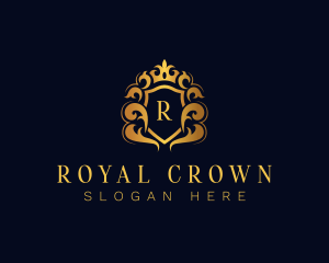 Royal Luxury Crown Shield logo design
