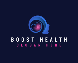 Mental Health Heart Support logo design