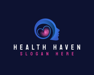 Mental Health Heart Support logo design