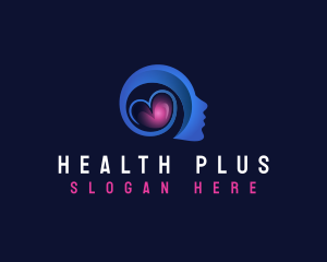 Mental Health Heart Support logo design