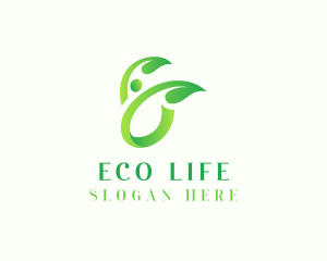 Human Leaf Spa logo design